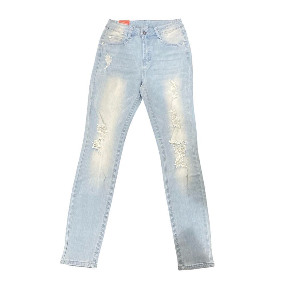 Women’s Ripped Skinny Jeans in Blue, Size 6​